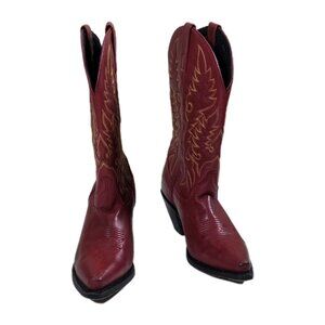 Laredo Western 51055 Boot Women 6.5 Madison Burnished Red Leather Stitch Cowgirl